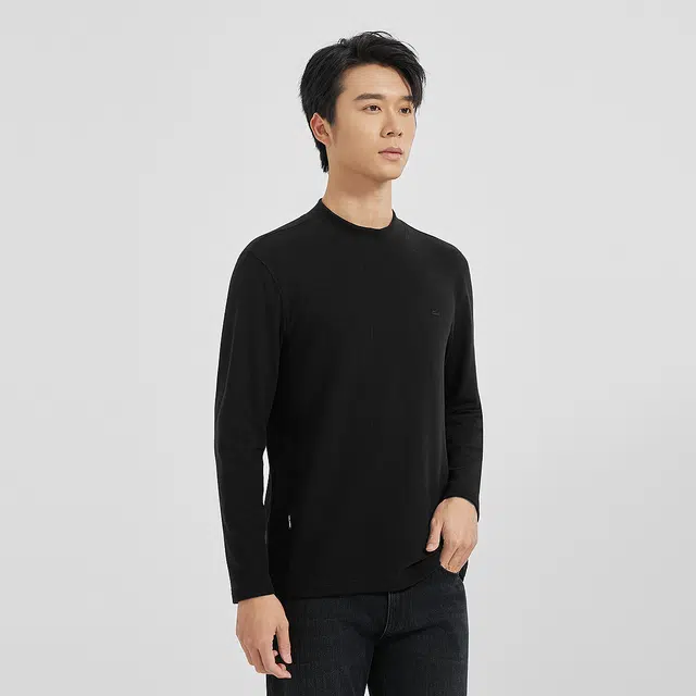 利郎 商务休闲纯色半高领弹力修身卫衣 男款