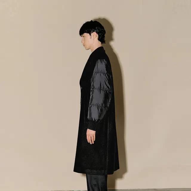 速写 日常休闲翻领毛呢秋冬长款大衣 男款