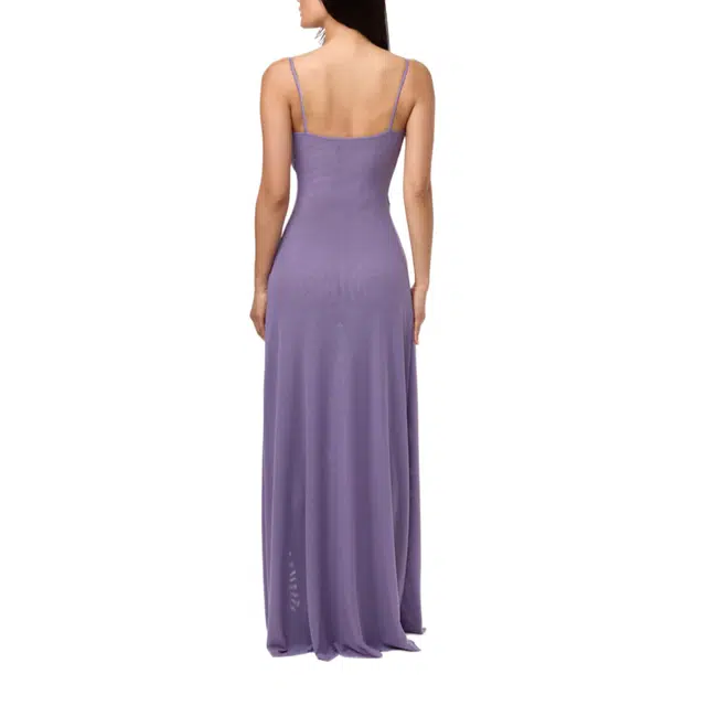 NAKED WARDROBE Mesh Draped Overlay Maxi Dress NW