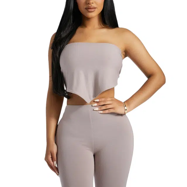 NAKED WARDROBE Handkerchief Crop Top NW