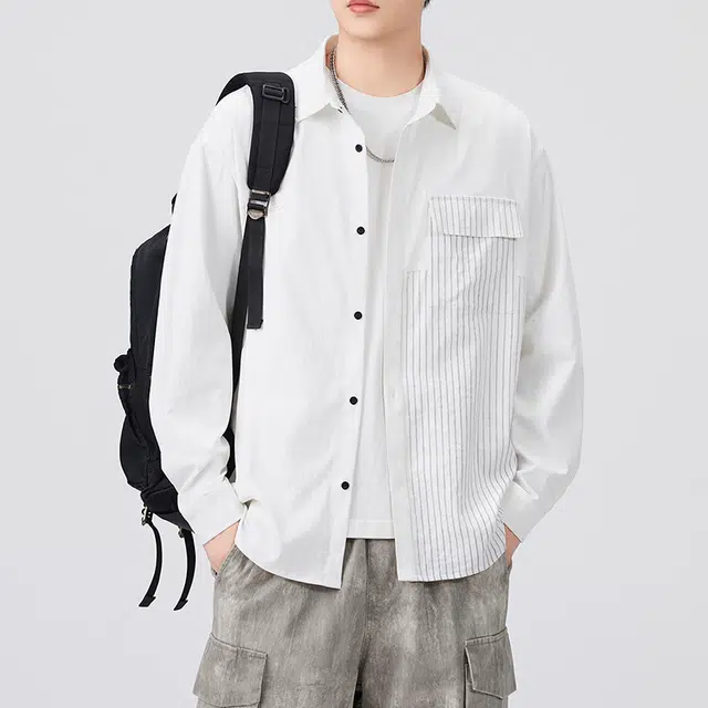 金盾 潮流秋冬季宽松长袖衬衫 男款