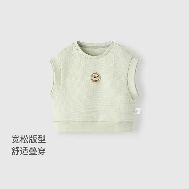 童泰马甲 刺绣宽松无袖休闲 中小童