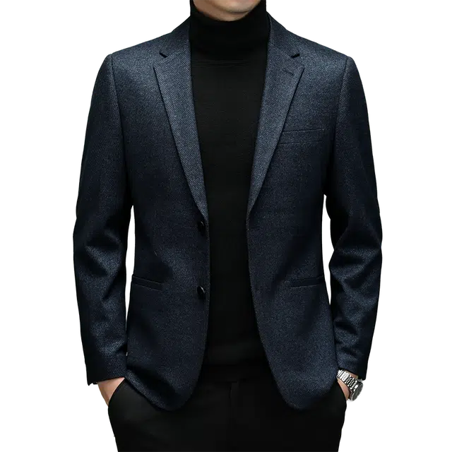 太子龍 高端羊毛商务正装抗皱单件小西装修身西服外套 男款