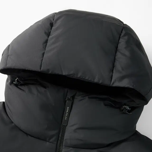 比音勒芬 休闲简约纯色连帽羽绒服 男款