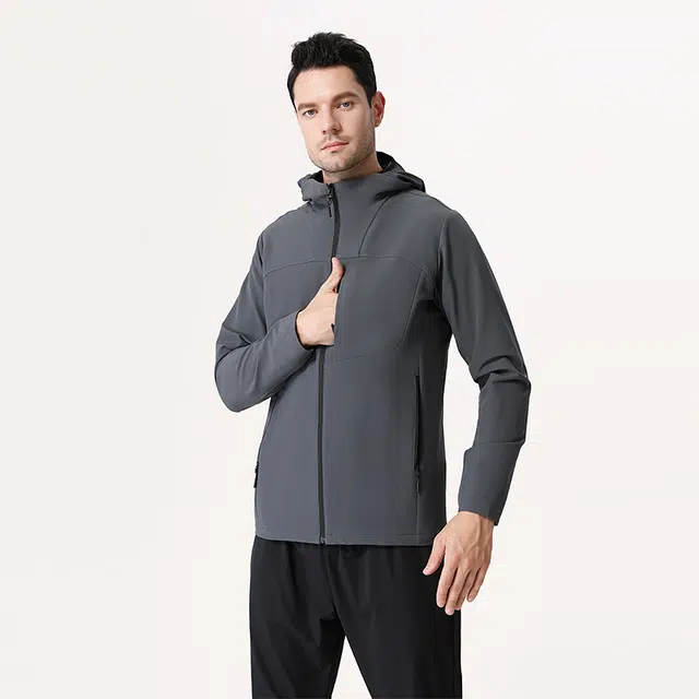 金盾 休闲纯色舒适百搭夹克外套 男款