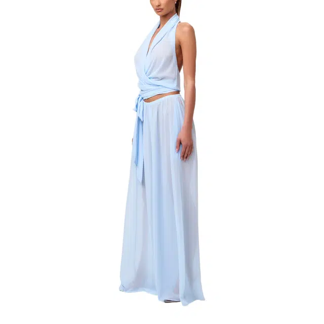 NAKED WARDROBE Wide Leg Pants Chiffon