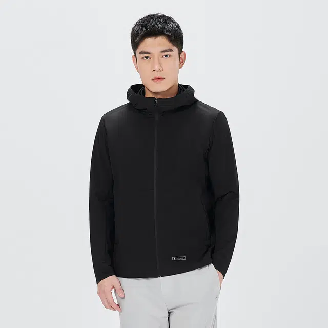 利郎 轻薄商务休闲连帽纯色空调服皮肤衣夹克外套 男款