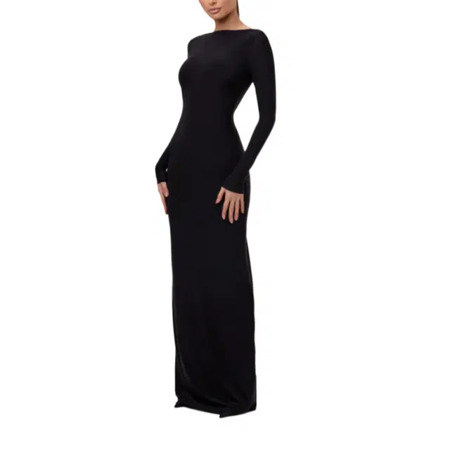 NAKED WARDROBE Mesh Back Maxi Dress Hourglass