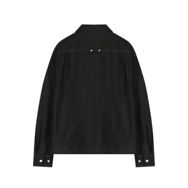 BESLOW UNBALANCED POCKET ZIP-UP SHIRKET