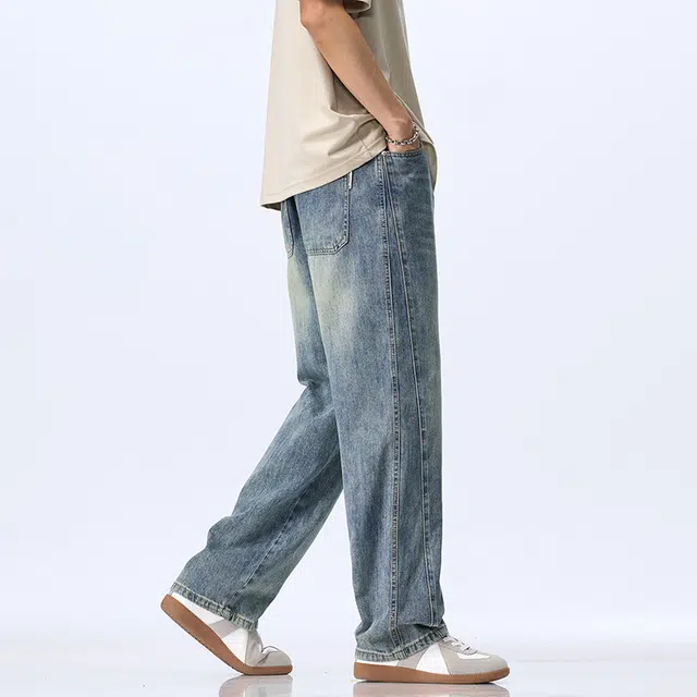 金盾 宽松直筒高街牛仔裤 男款