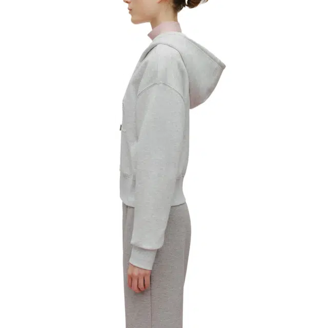 MARITHE FRANCOIS GIRBAUD FW25 LACE APPLIQUE CROP HOODIE