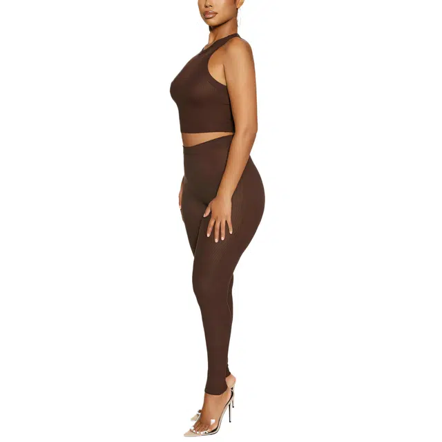NAKED WARDROBE Micro Ribbed Lounge Legging