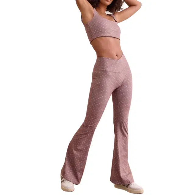 ALTAR'D STATE Go For It Polka Dot Flare Leggings