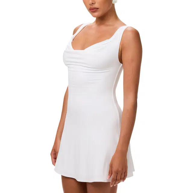 NAKED WARDROBE Cowl Mini Dress Smooth