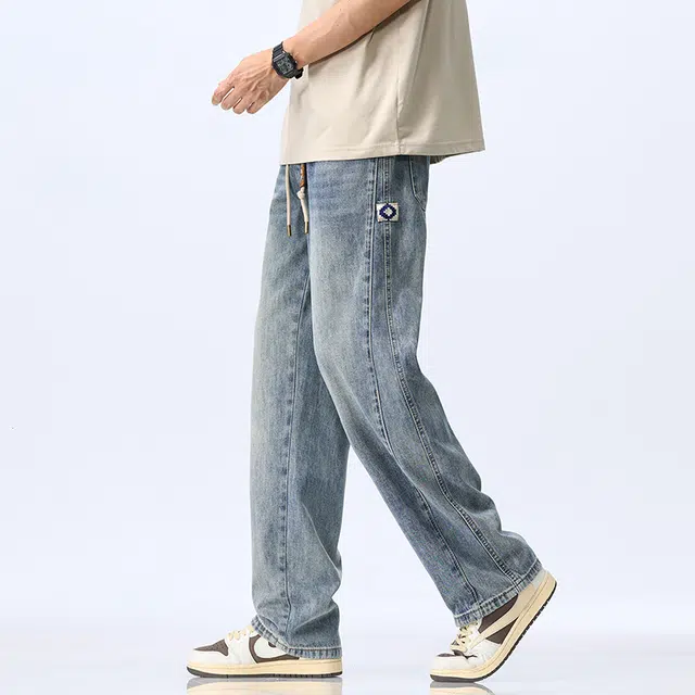金盾 宽松直筒高街牛仔裤 男款