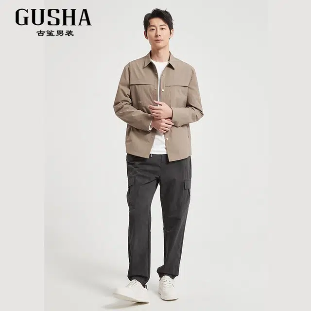 古鲨 现代都市高级时尚肌理工装夹克外套 男款