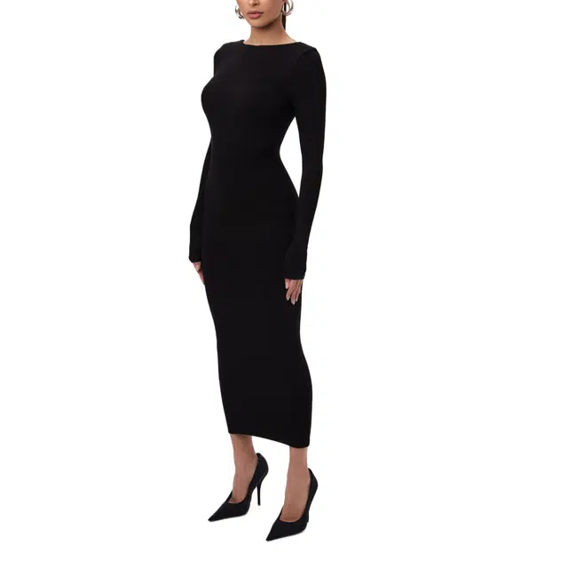 NAKED WARDROBE Open Back Midi Dress NW