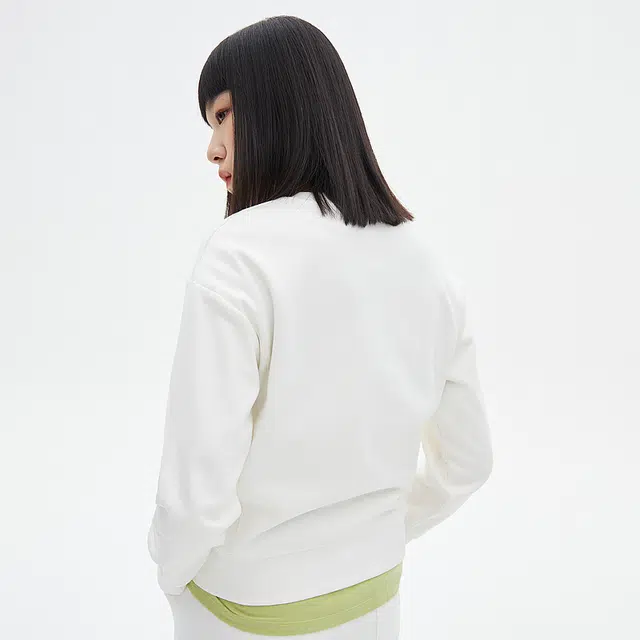 美特斯邦威 字母印花圆领套头宽松长袖卫衣 女款