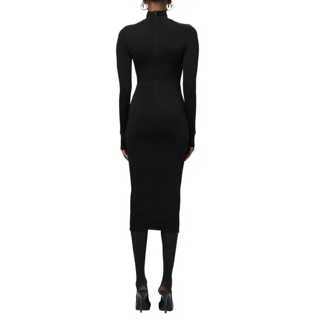 NAKED WARDROBE Turtleneck Midi Dress