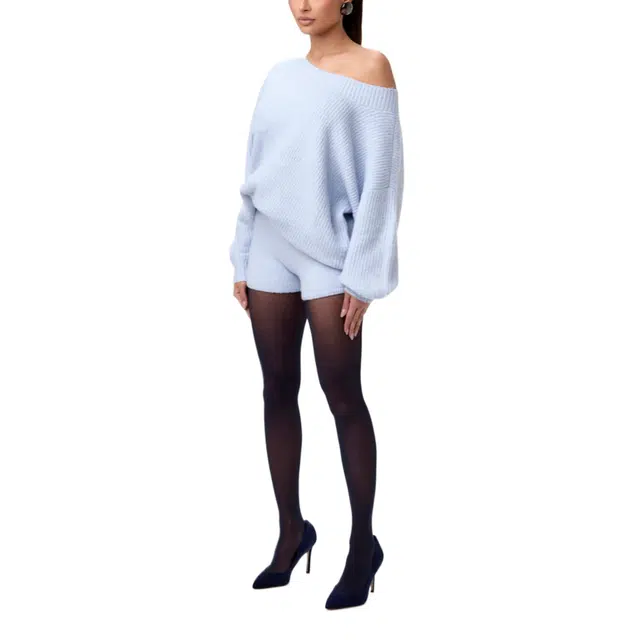 NAKED WARDROBE Knit High-Waist Shorts