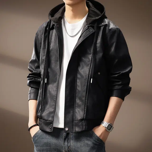 贵色 美式高端潮牌机车风户外复古潮流宽松外套皮衣 男女同款