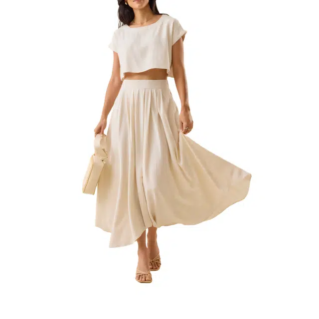 ALTAR'D STATE Jules Linen Maxi Skirt