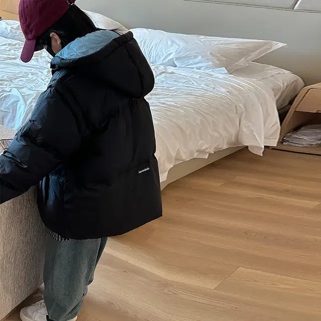 雅鹿棉衣 舒适百搭洋气 黑色 青少年