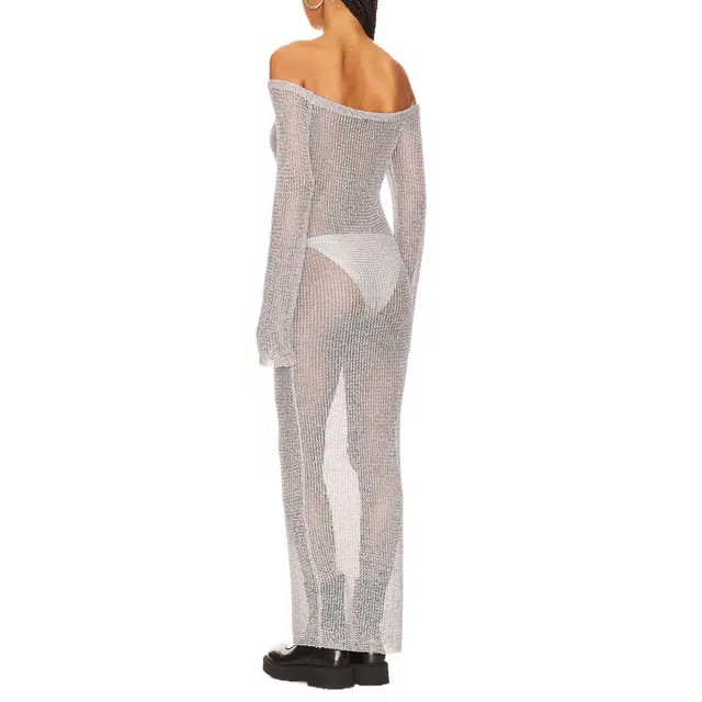 SUPERDOWN Storm Sheer Maxi Dress