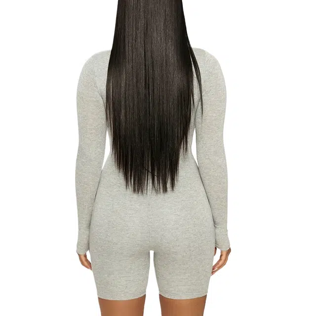 NAKED WARDROBE Mock Neck Sculpt Romper NW