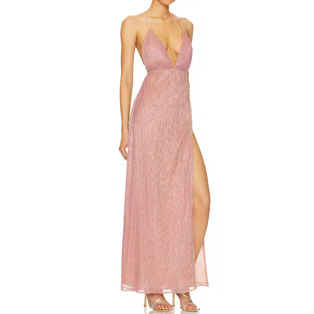 SUPERDOWN High Slit Maxi Dress