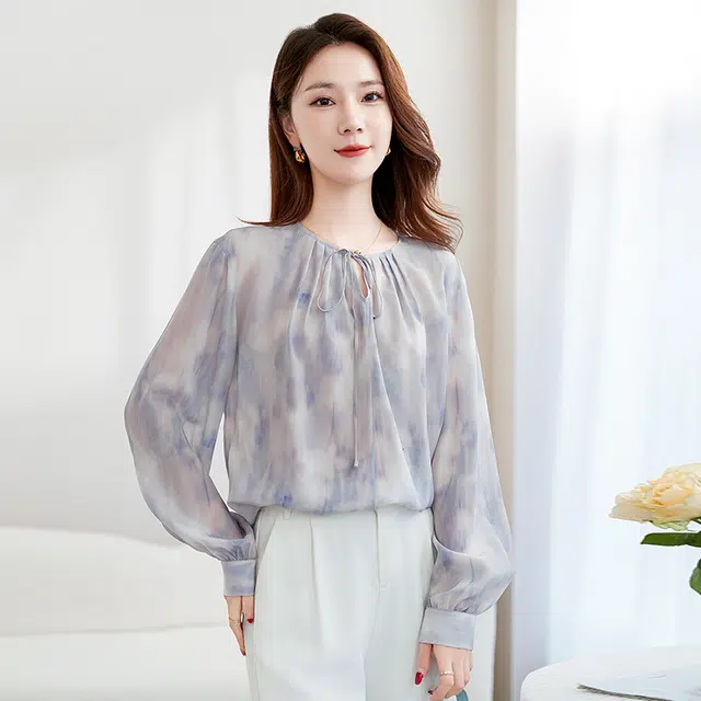 水墨佳人 桑蚕丝印花衬衫 女款