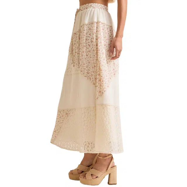 ALTAR'D STATE Aster Floral Midi Skirt