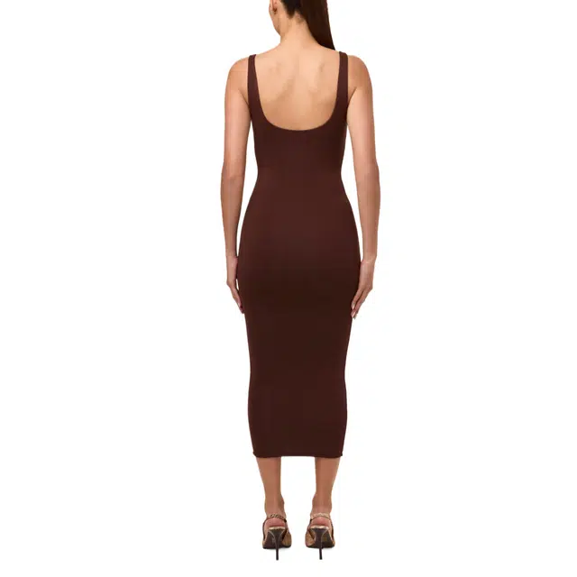 NAKED WARDROBE NW SCULPT TANK MIDI DRESS