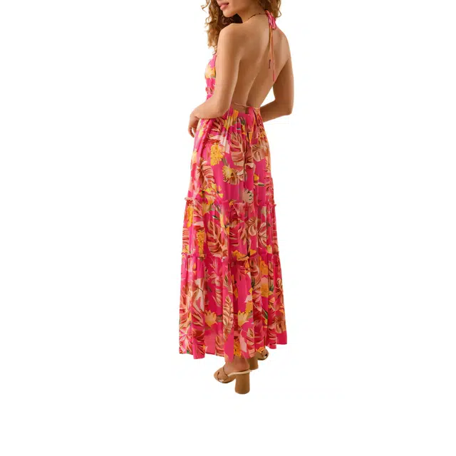 ALTAR'D STATE Gwynne Tropical Tiered Maxi Dress