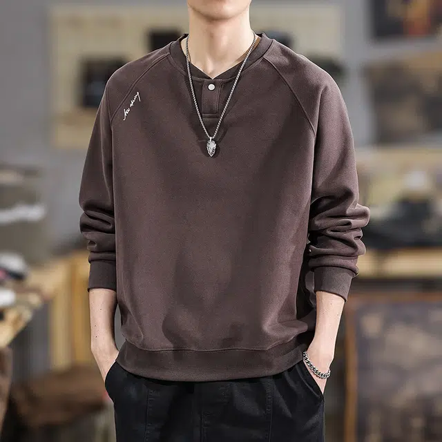 遨宇 高端美式复古经典休闲极简卫衣 男款