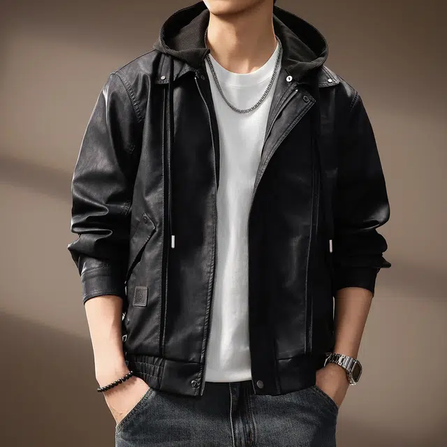 贵色 美式高端潮牌机车风户外复古潮流宽松外套皮衣 男女同款