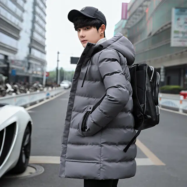 金盾 外套中长款加厚潮流棉服 男款