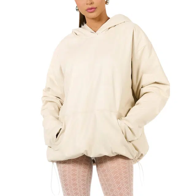NAKED WARDROBE Hoodie Vegan Leather