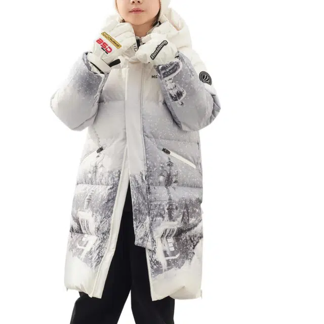 波司登羽绒服 简约舒适休闲百搭保暖长款鸭绒 尔滨雪夜 中小童