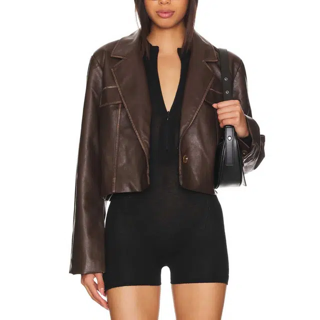 SUPERDOWN Faux Leather Jacket Blakely