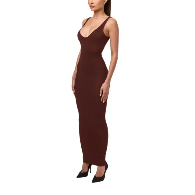 NAKED WARDROBE Sculpt Tank Midi Dress Smooth