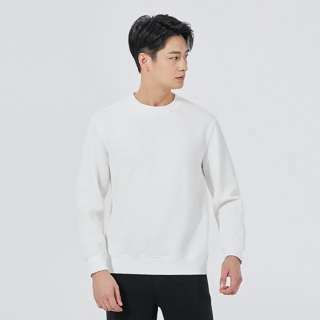 利郎 时尚都市宽松舒适款肌理提花圆领简约质感秋季卫衣 男款