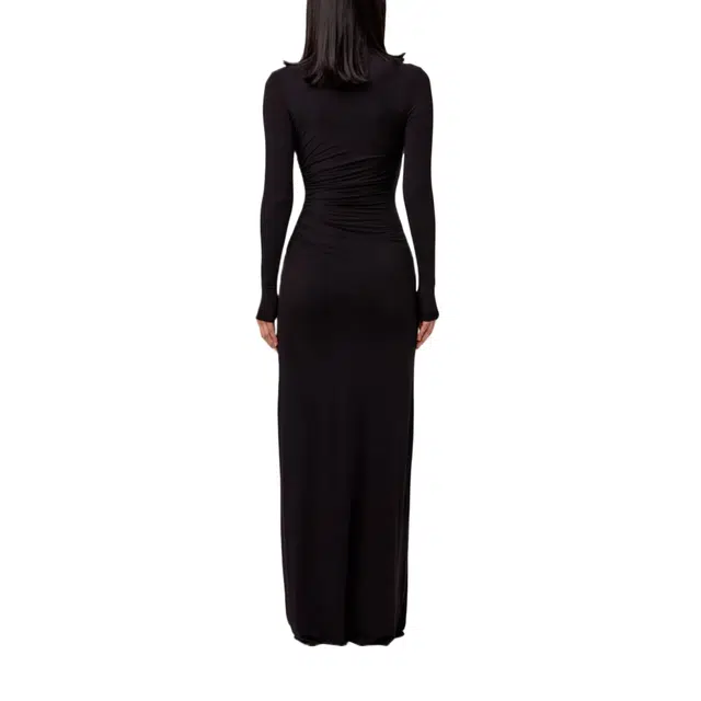 NAKED WARDROBE Modal Overlay Ruched Maxi Dress