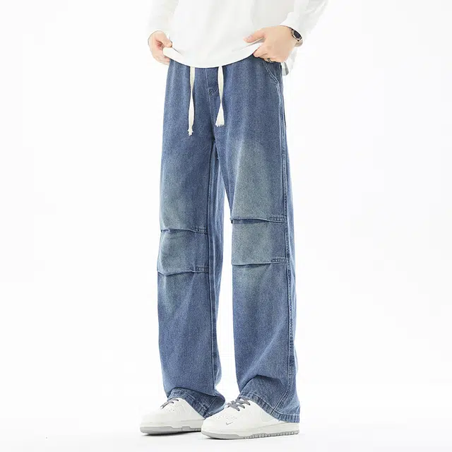 海尔斯 百搭复古美式时尚简约牛仔裤 男款