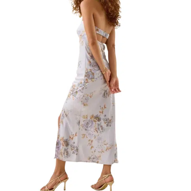 ALTAR'D STATE Floral Strapless Maxi Dress