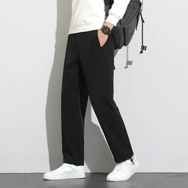 金盾 潮流纯色合身卫裤长裤休闲裤 男款