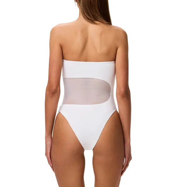 NAKED WARDROBE Tube Contrast Swimsuit Swim