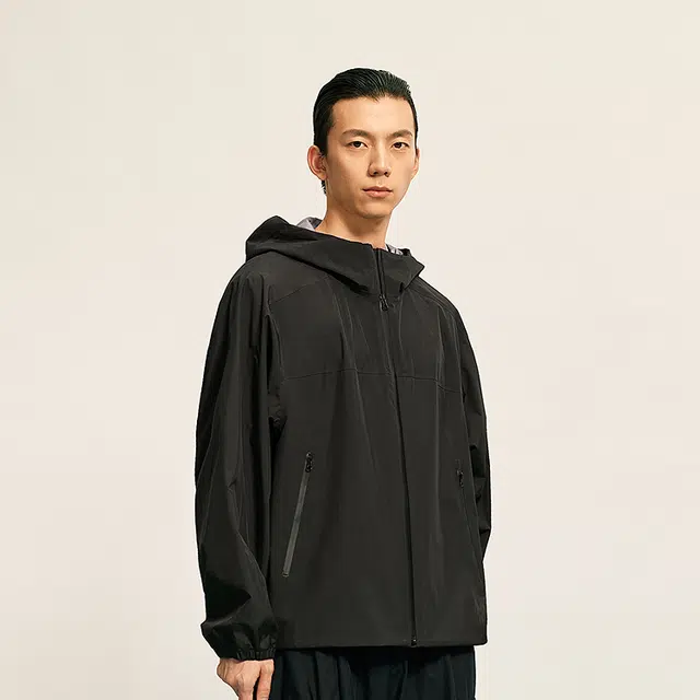 速写 秋季休闲宽松连帽夹克 男款