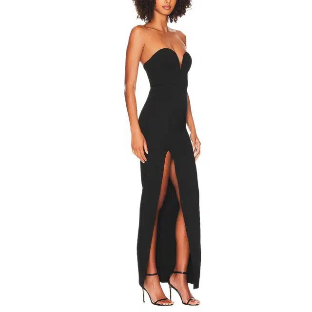 SUPERDOWN Gianna Sweetheart Slit Gown