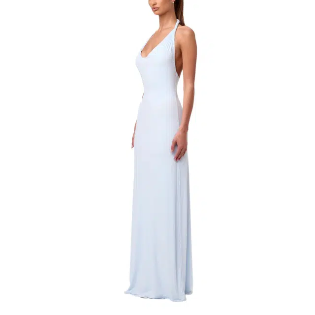 NAKED WARDROBE Naked Asymmetrical Drape Maxi Dress NW